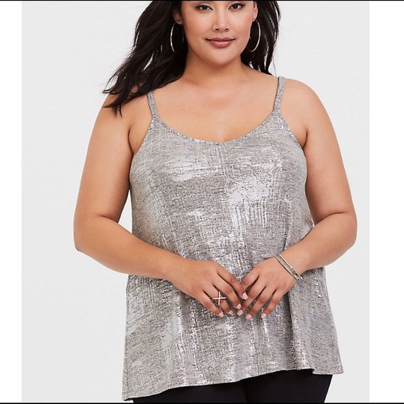 torrid Tops - Torrid Foil Hacci Swing Cami Size 2